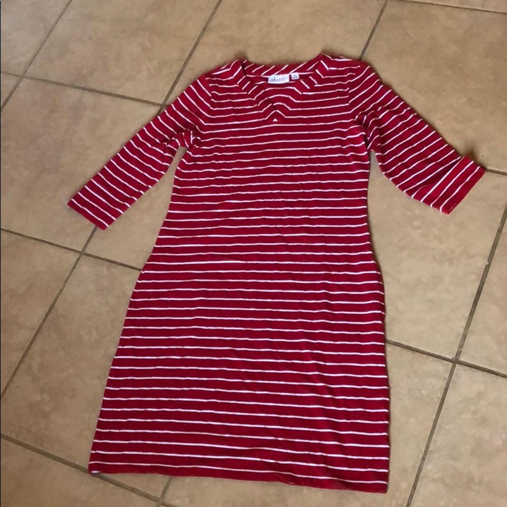 Red T-Shirt dress with pockets